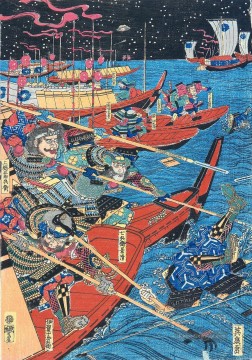  battle - Seabattle 1830 Keisai Eisen Ukiyoye